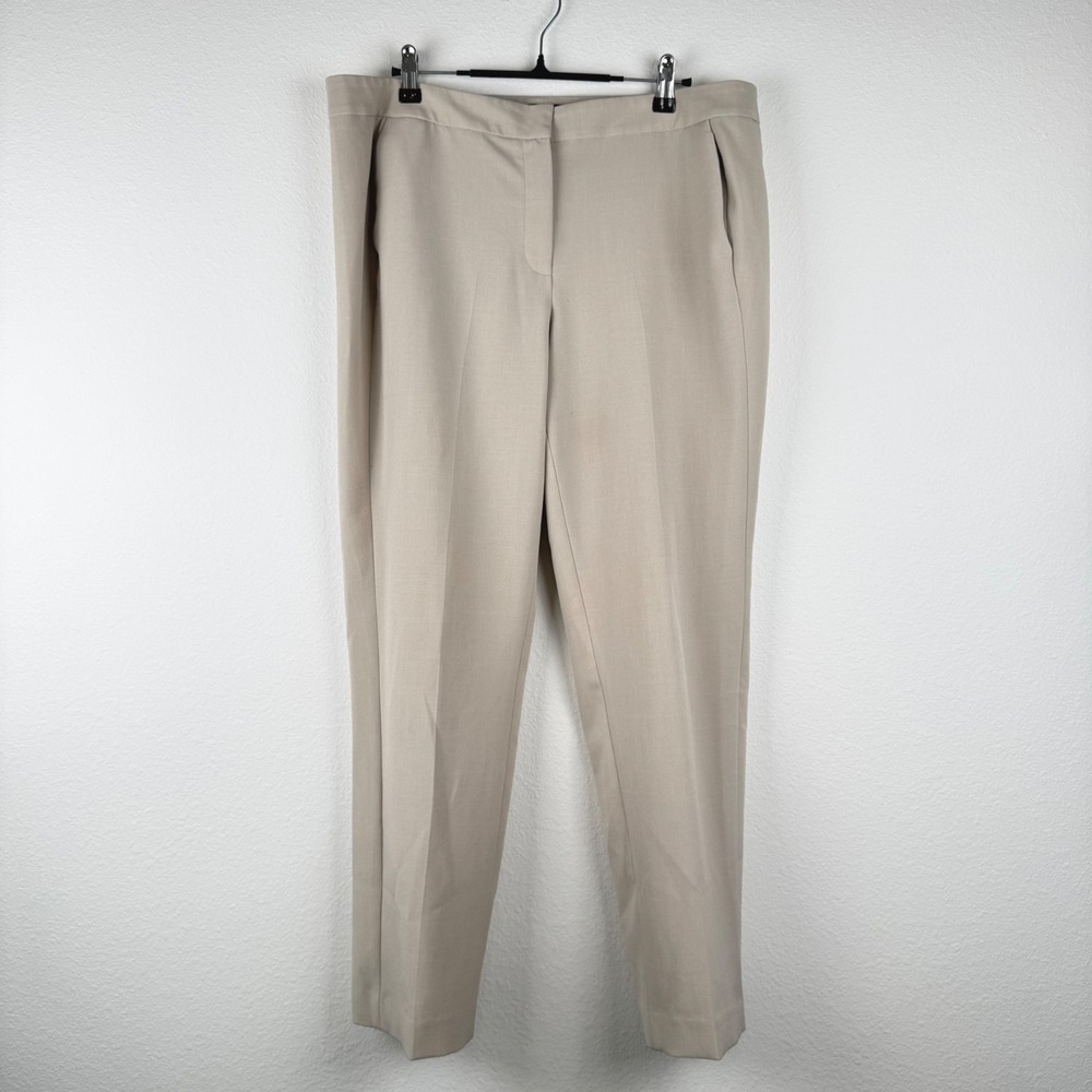Kasper Dress Pants Womens 12 Beige Excellent Office Professional Chic